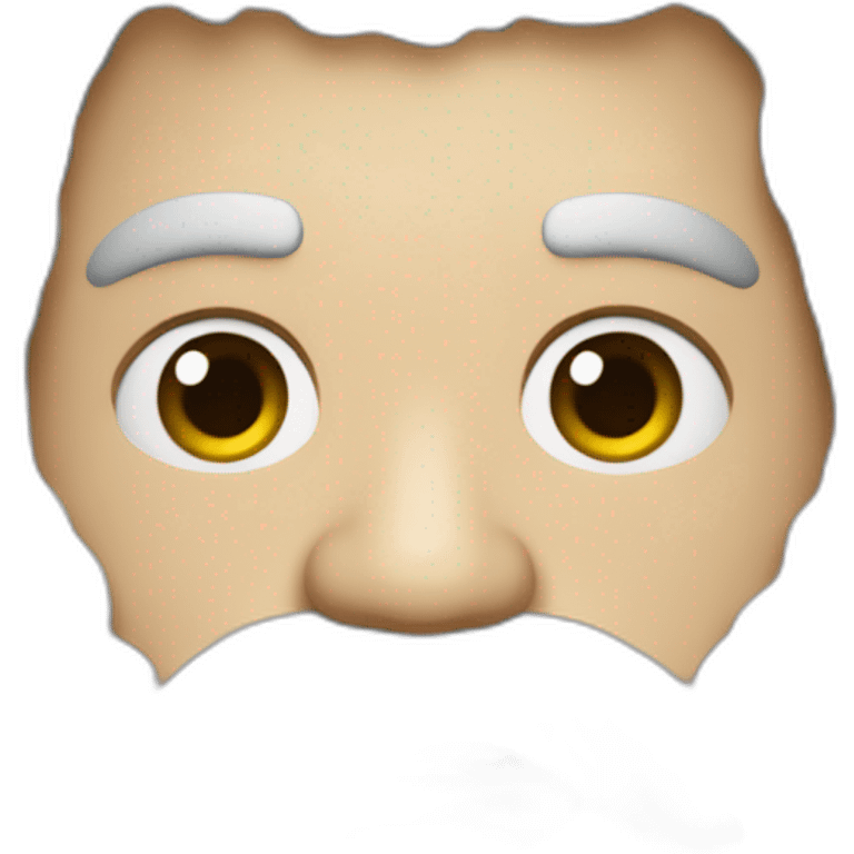 Obeso de rulos y barba candado emoji