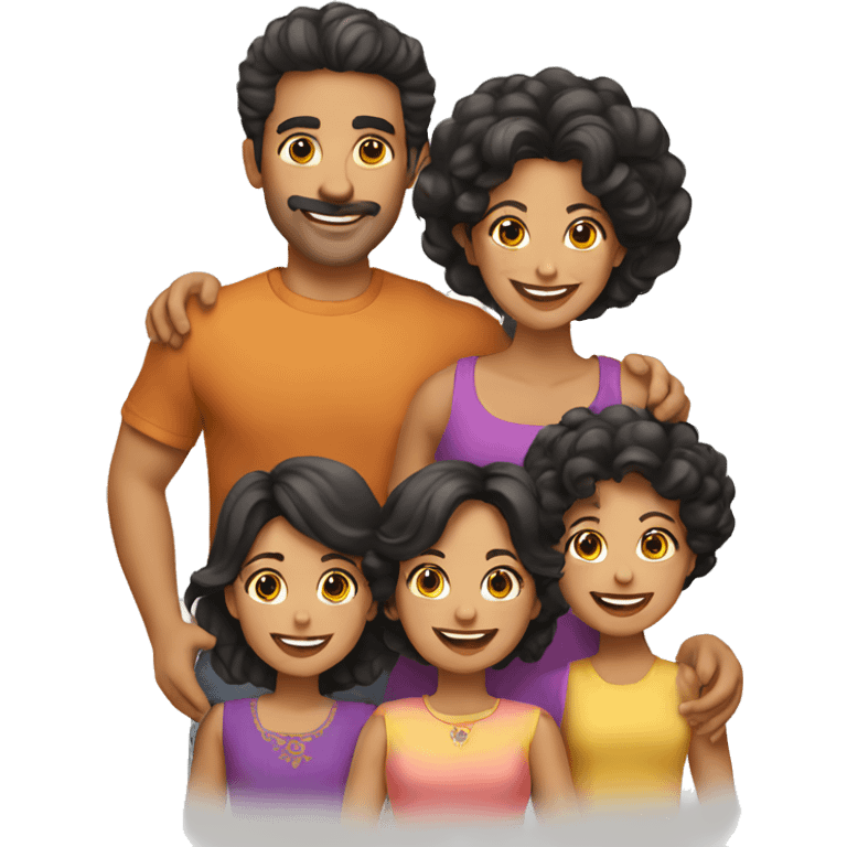 familia latina feliz emoji