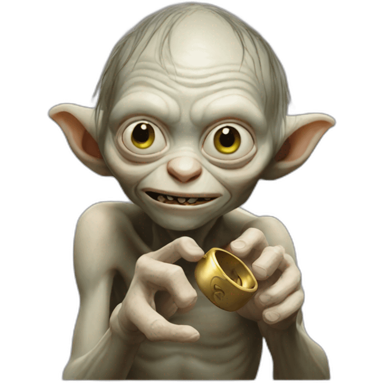 gollum holds one ring emoji