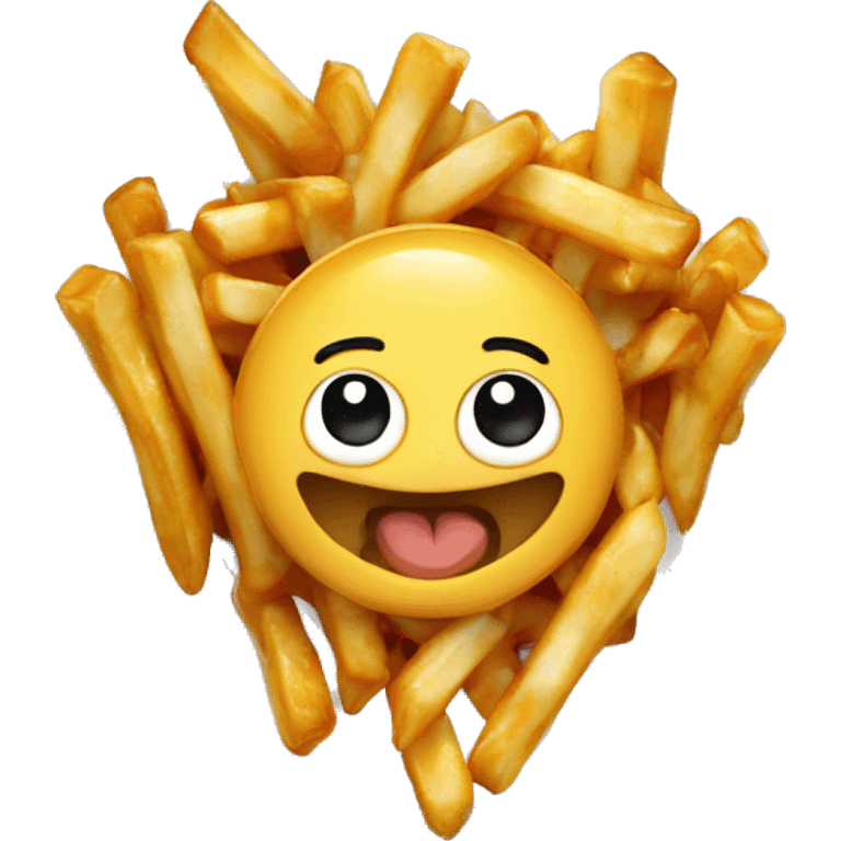 Poutine qui mange une poutine emoji