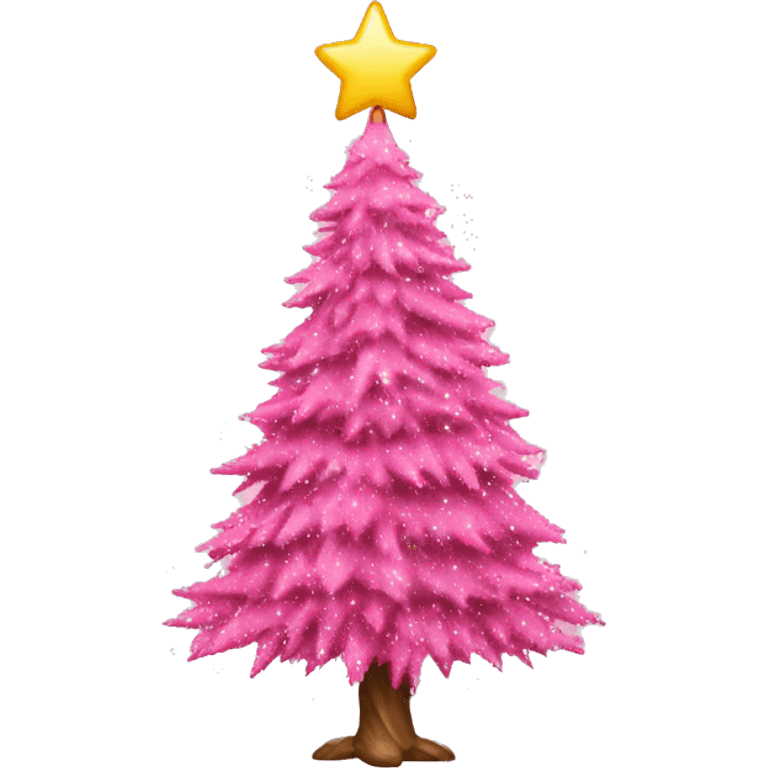 Pink Christmas tree  emoji