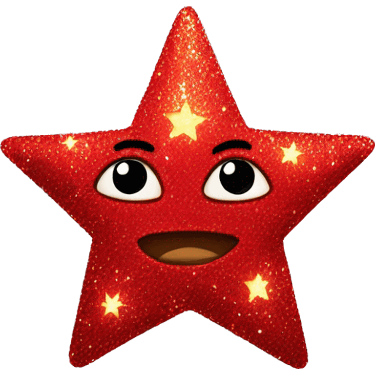 Red sparkly star emoji