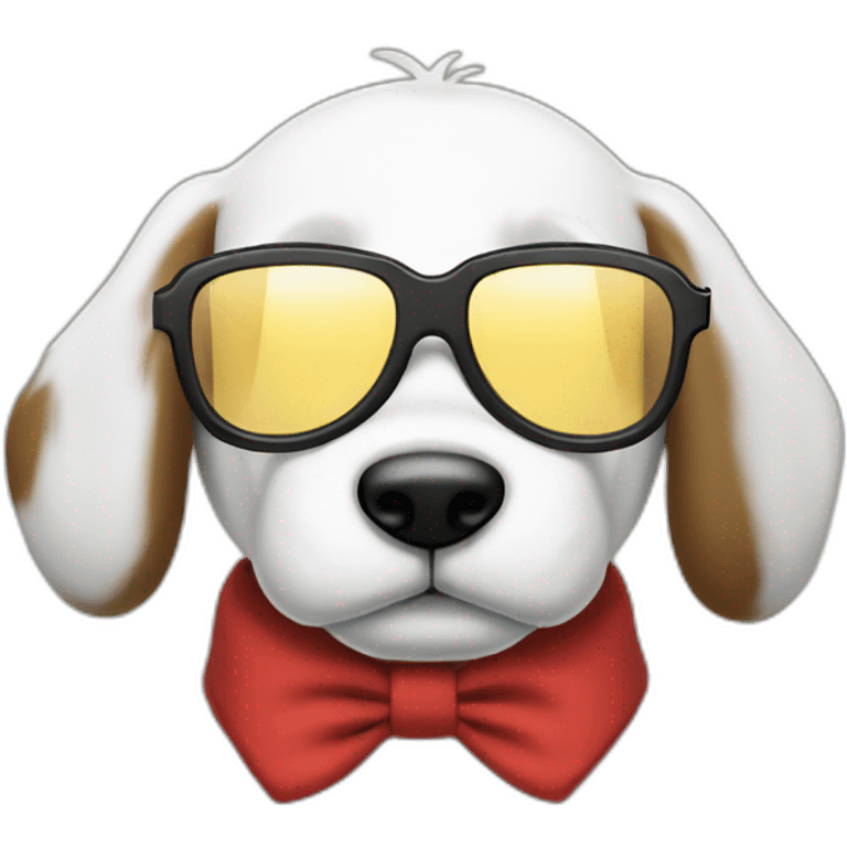 snoopy con lentes de sol emoji