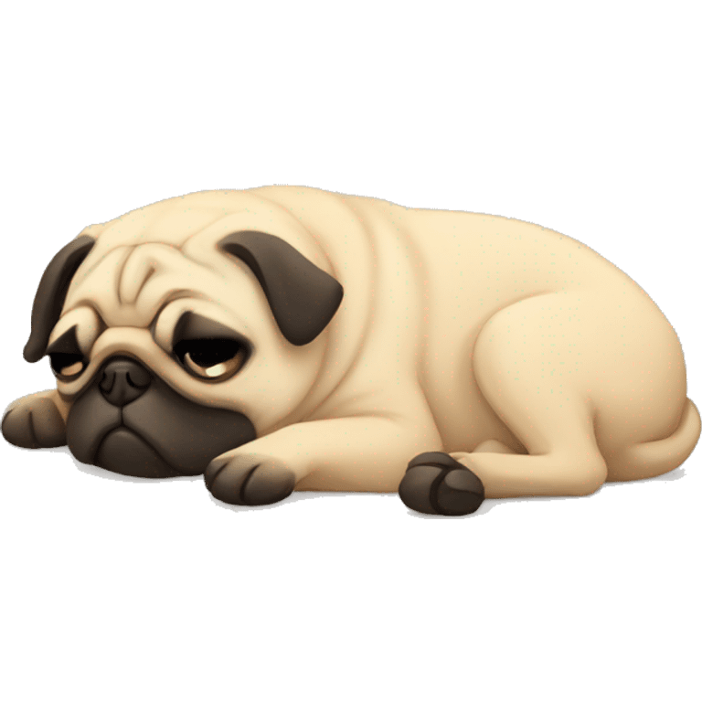 Pug sleeping  emoji