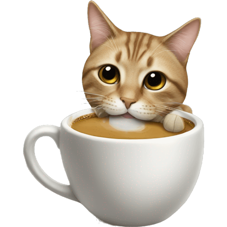 Cat drinking a coffee  emoji