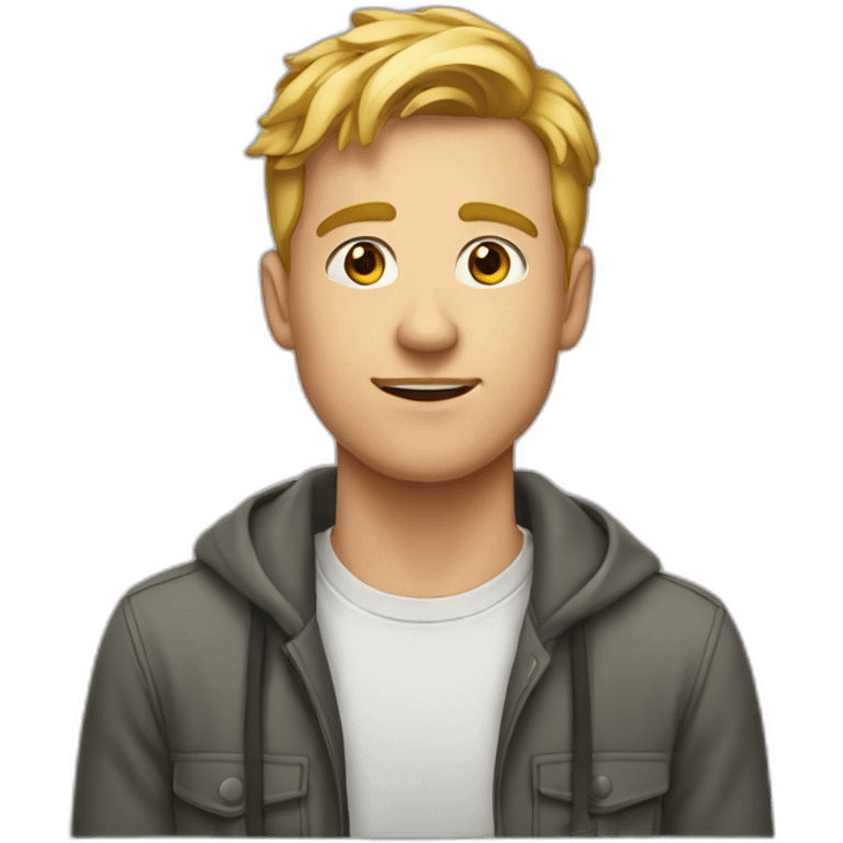 20 year old white man emoji