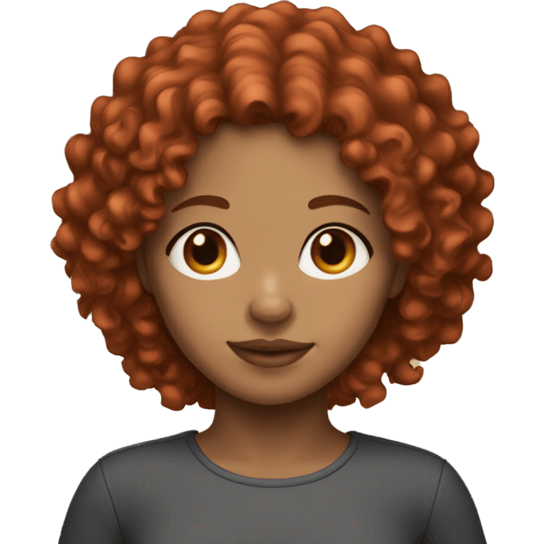 Light skin girl with red/brown curly hair emoji