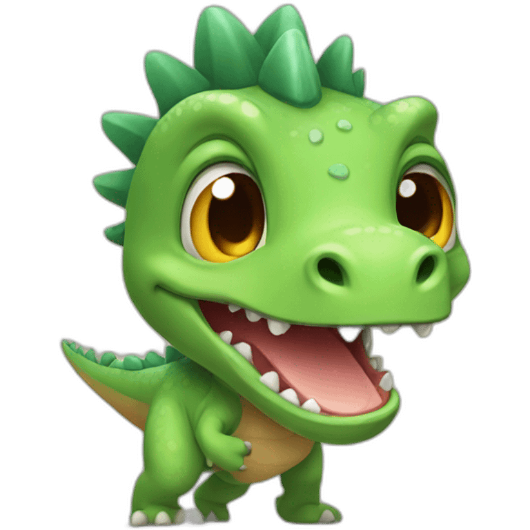 cute dinosaur rad emoji