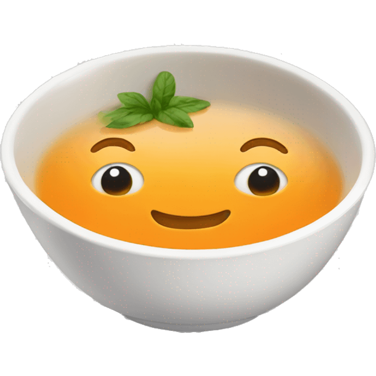 Orange soup in white bowl emoji