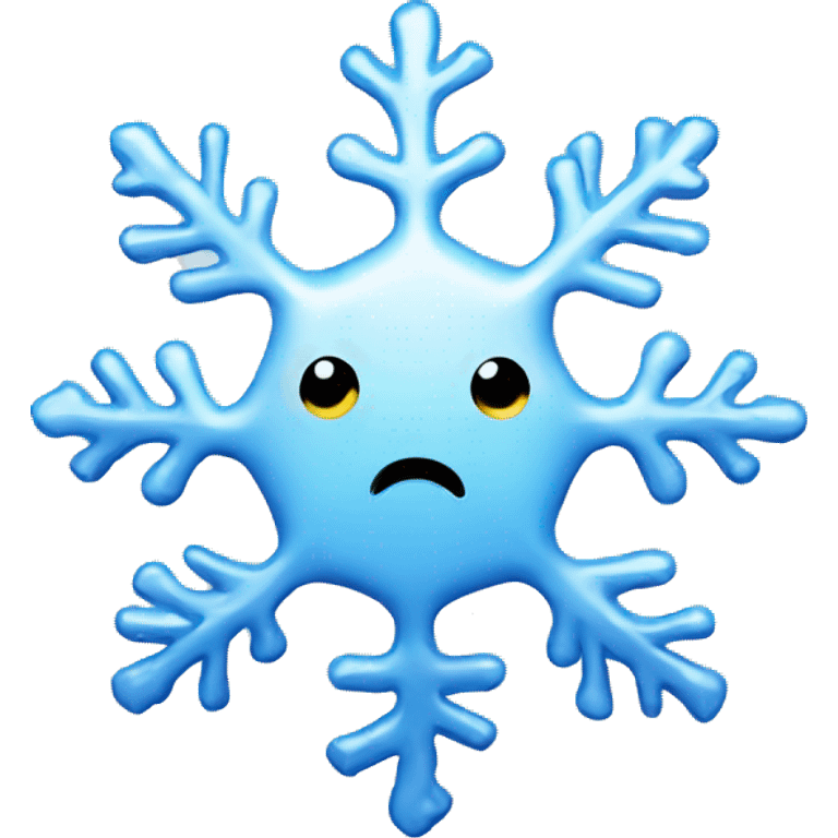 Melting snowflake emoji