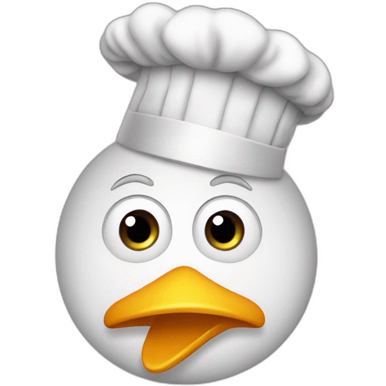 pollo chef con gorro emoji