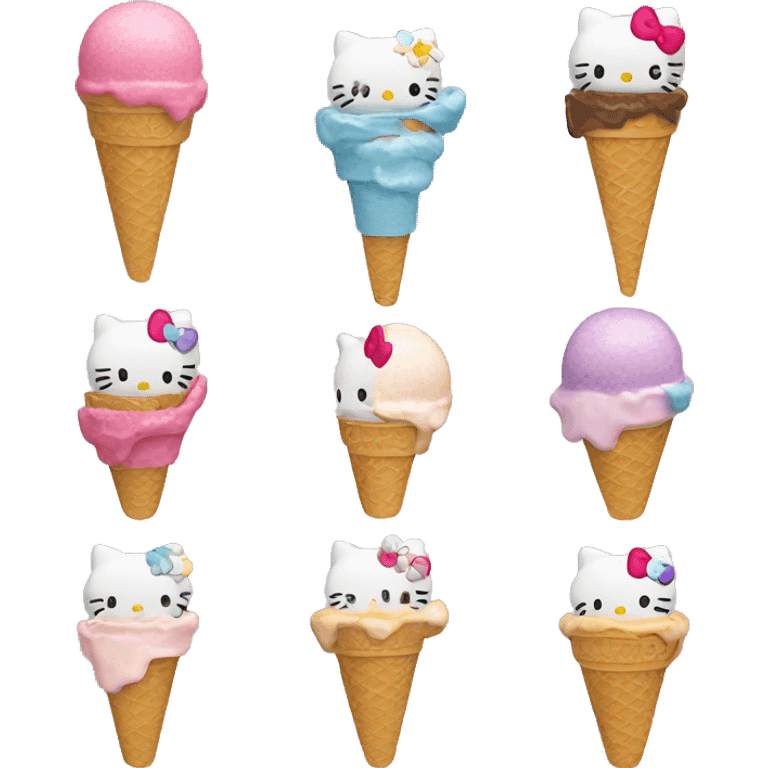 Hello kitty ice cream emoji