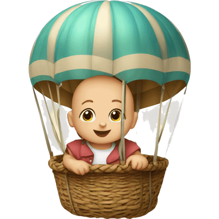 Baby in hot air balloon emoji