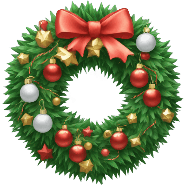 Merry Christmas wreath emoji