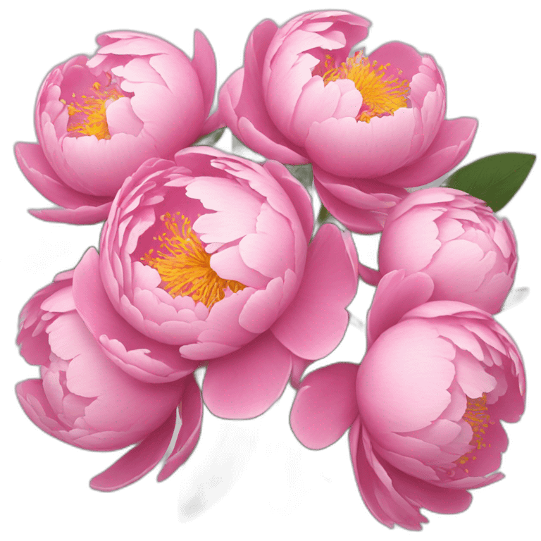 a bouquet of peonies emoji