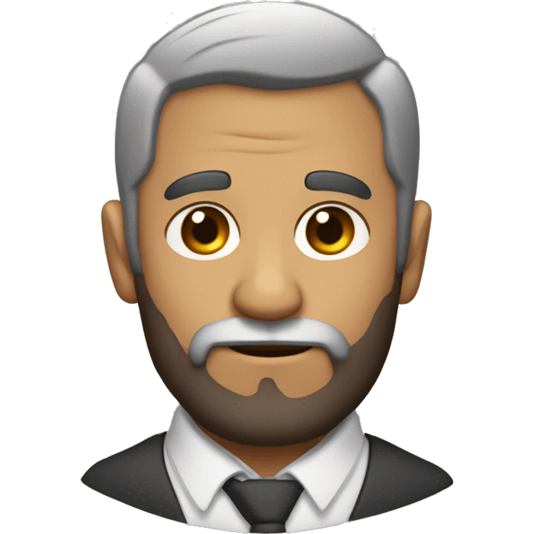 Homre emanarazado con barba ubia y calvo emoji