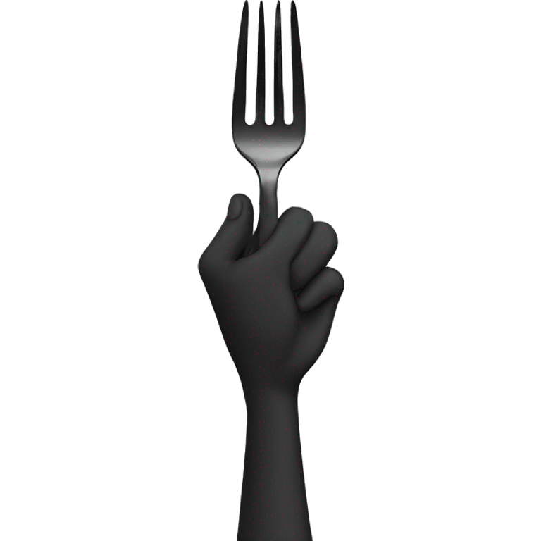 Hand holding fork emoji