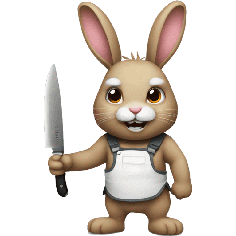 Bunny with a knife emoji