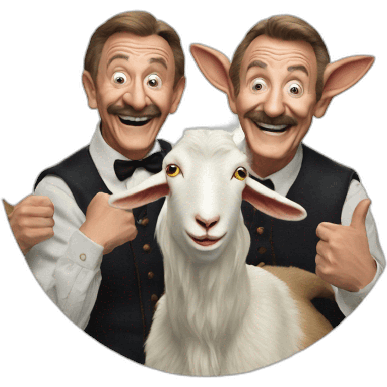 Chuckle Brothers ending a goat B fun pentagram party emoji