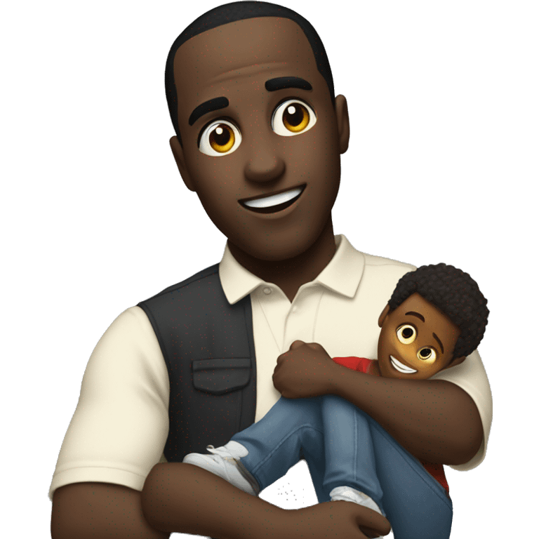 Diddy beside a kid emoji