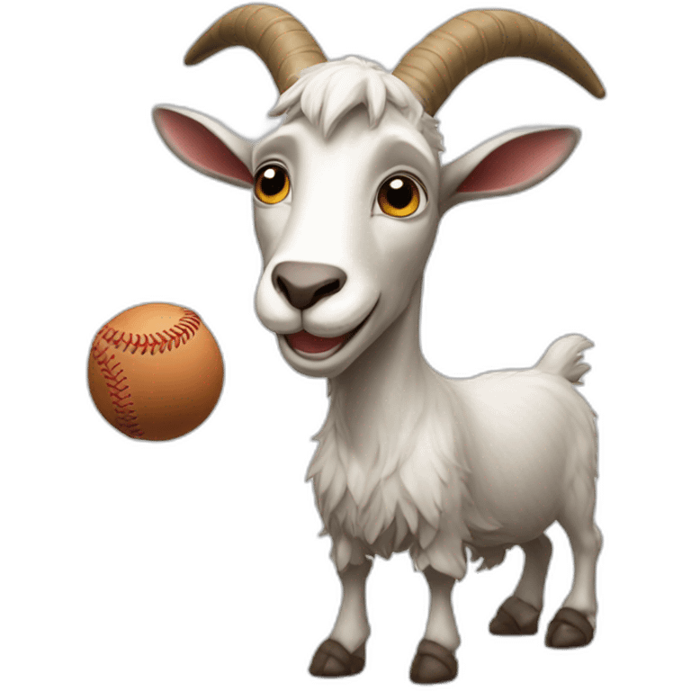 goat playing baseball emoji