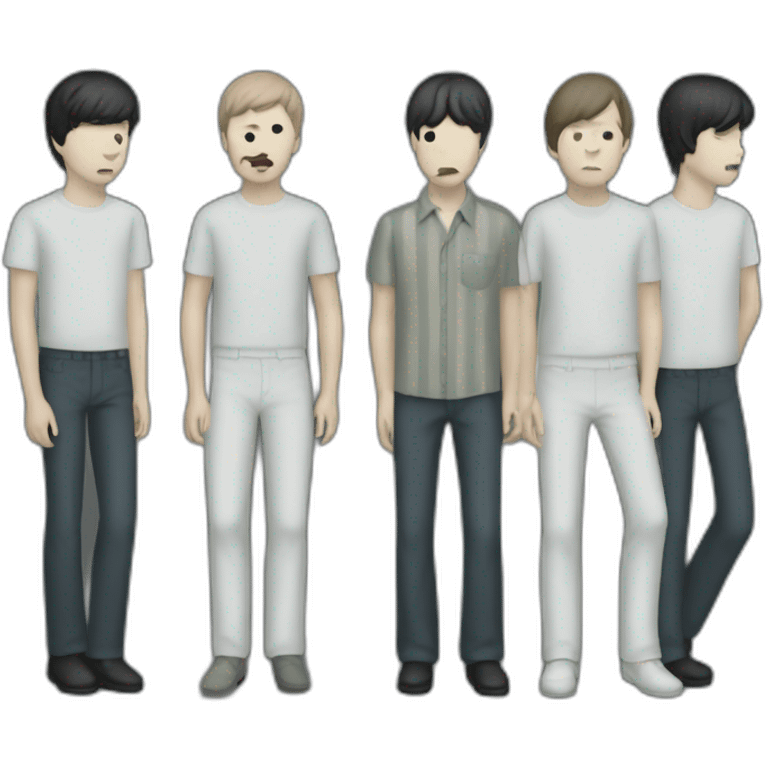 band Joy Division in 1979, playing, full body view emoji