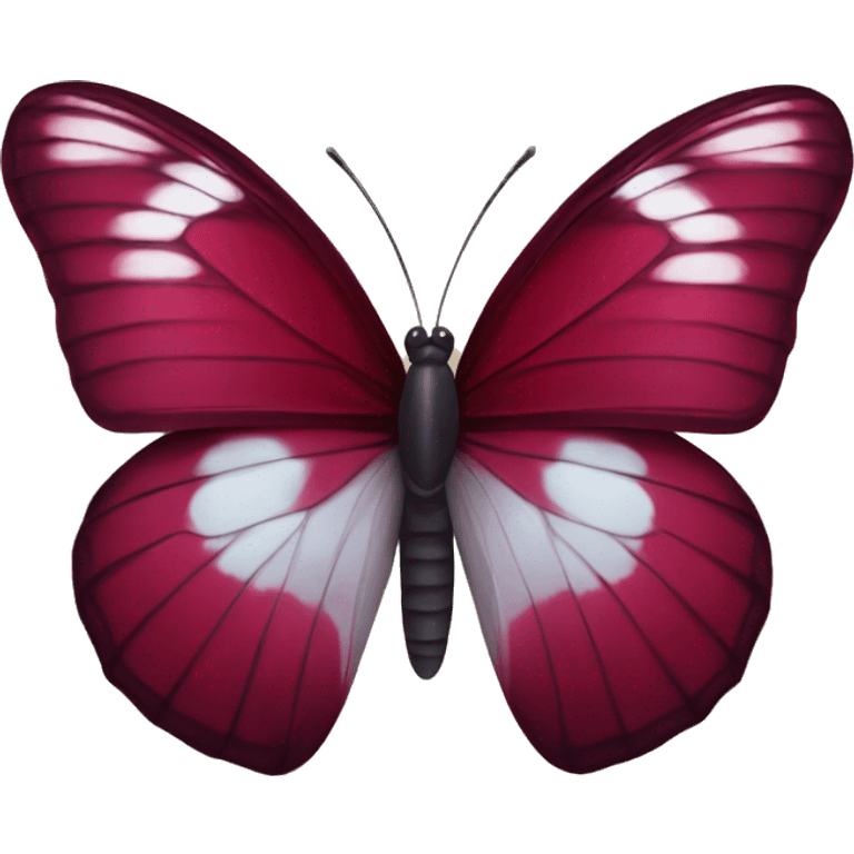 Wine red butterfly emoji