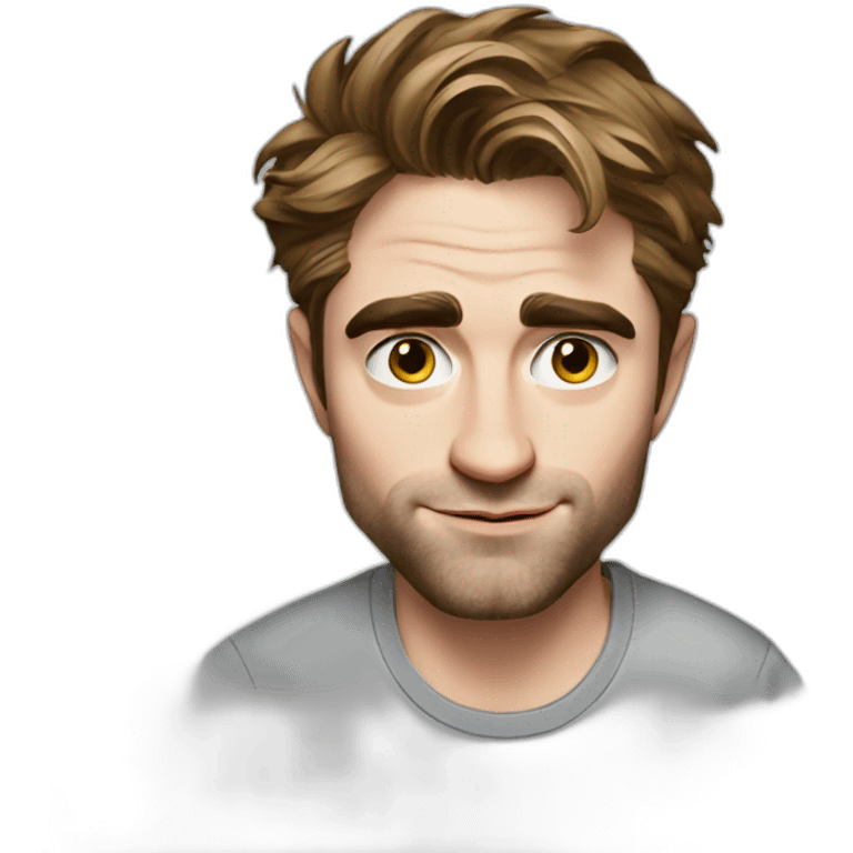 robert-pattinson cartoon wearing shirt emoji