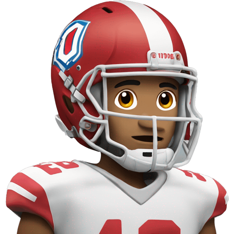 latino football player in helmet emoji