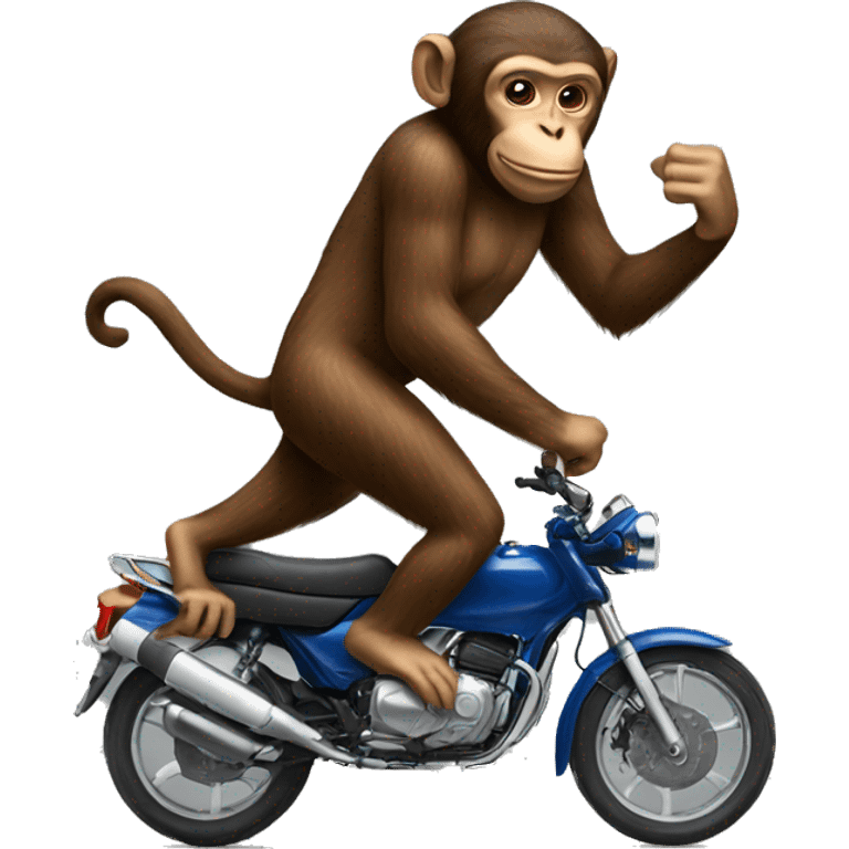 Monkey riding a man  emoji