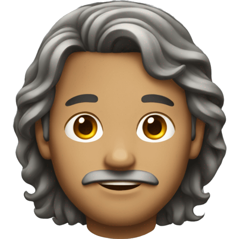 guy with long wavy hair emoji