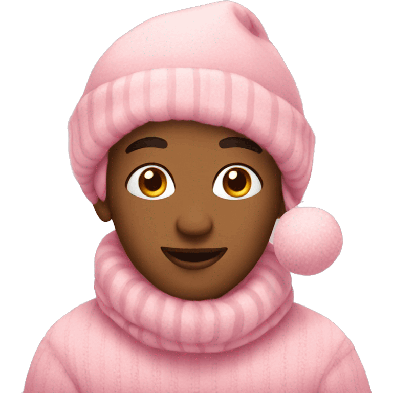 Cozy pink Christmas  emoji