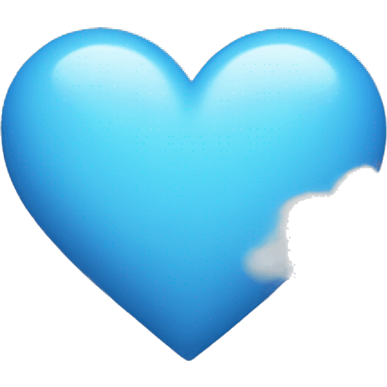 blue heart with clouds emoji