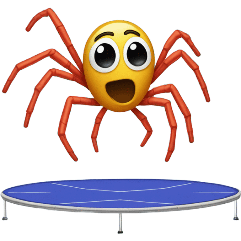 Spider jumping on trampoline  emoji