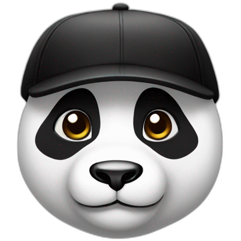 panda with a black baseball cap emoji