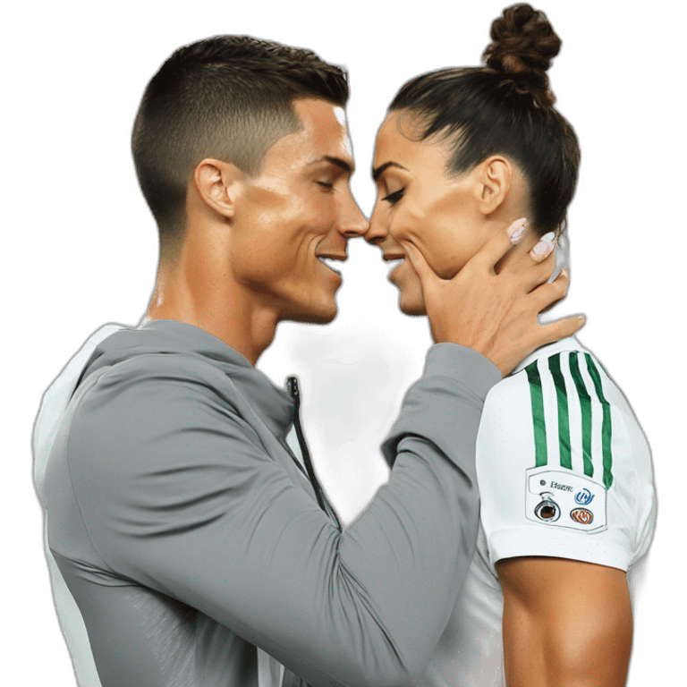 Cristiano Ronaldo kiss feet georgina emoji