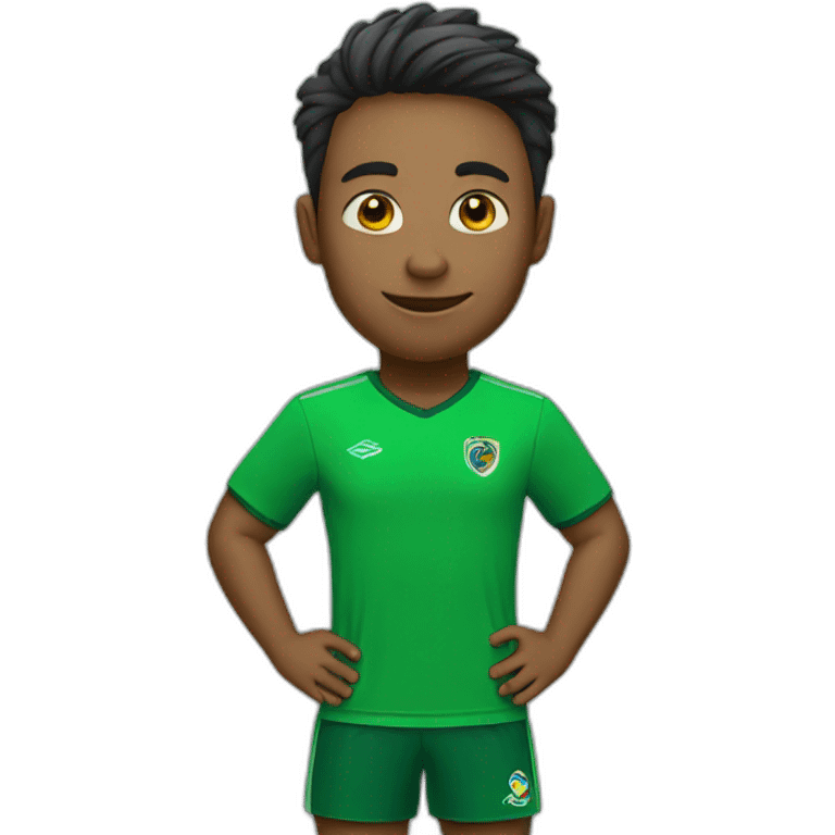 soccer player in green tshirt emoji