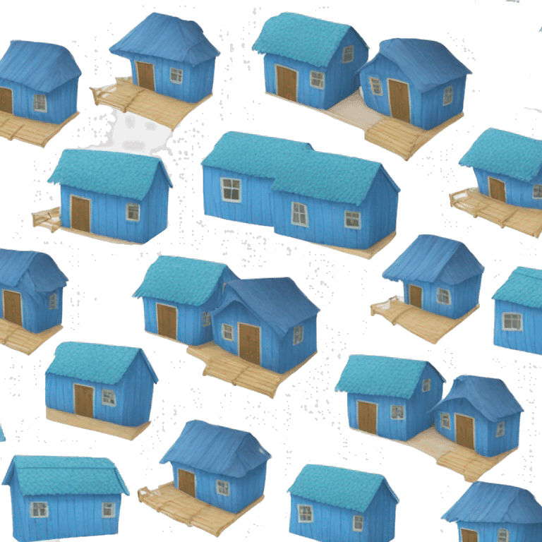 Blue beach hut emoji