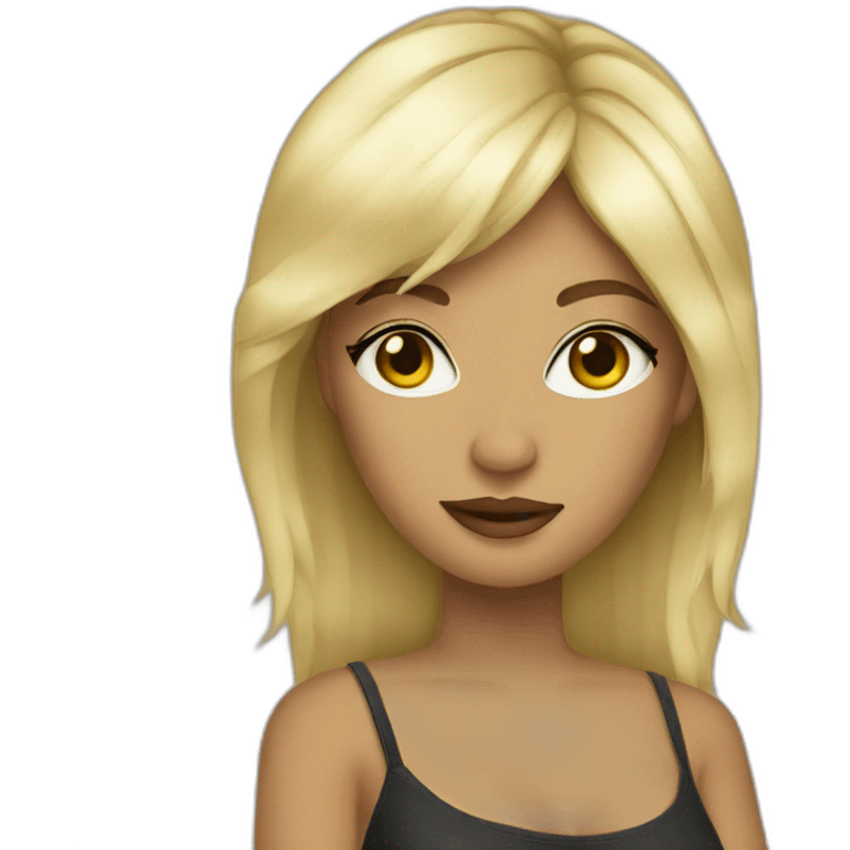 Blonde singer emoji