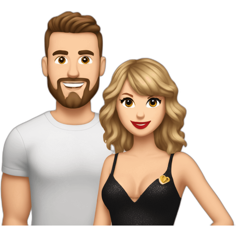 Taylor Swift and Travis Kelce emoji