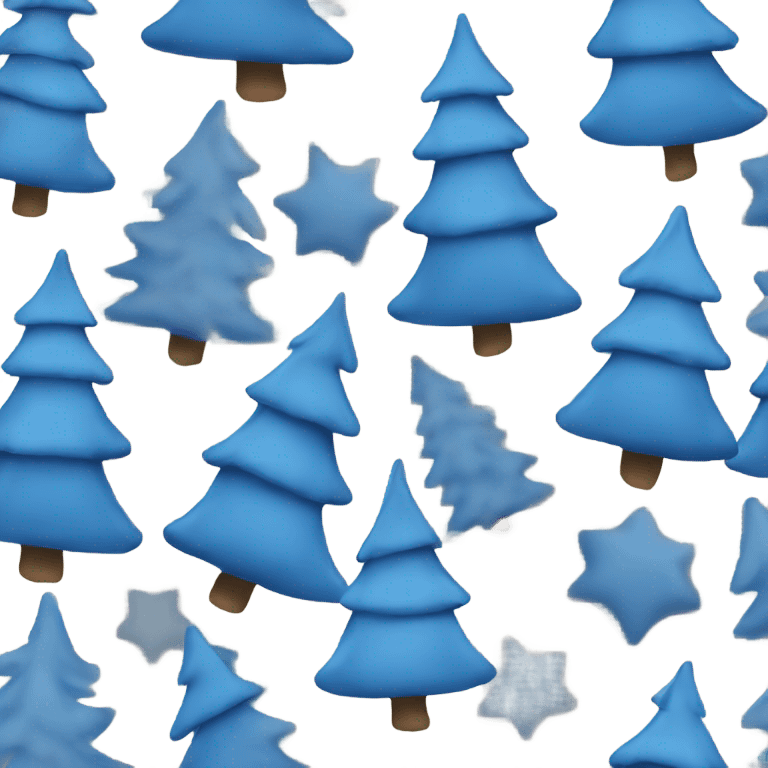 Blue Christmas tree emoji