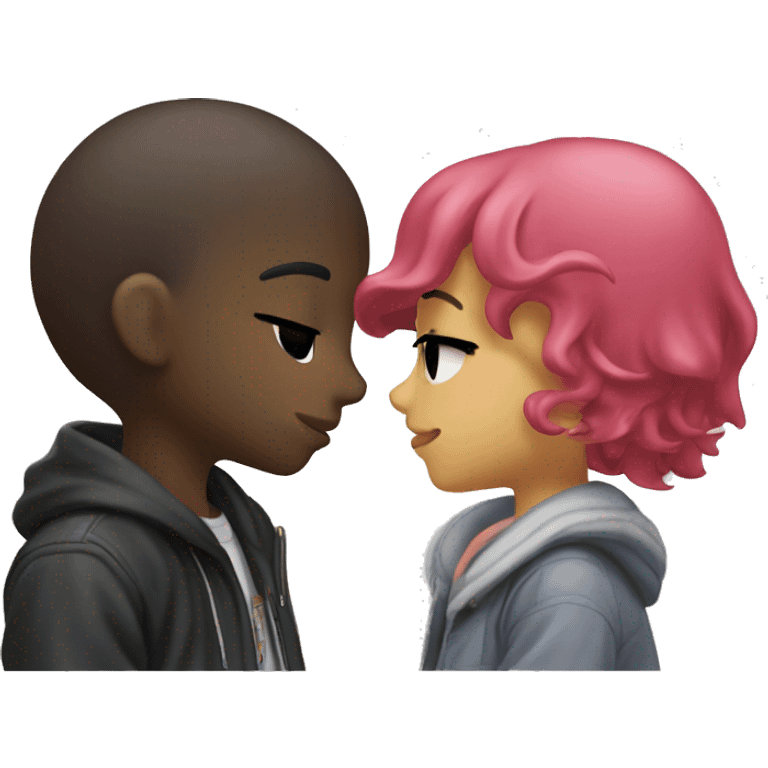 mymelody and badz maru kissing emoji