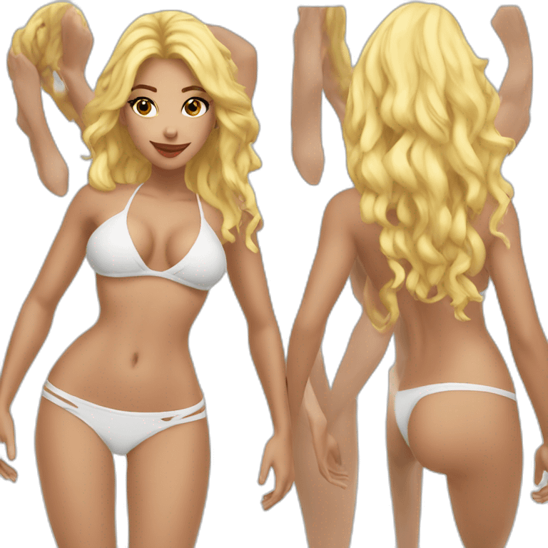 sexy bikini blonde no suit emoji