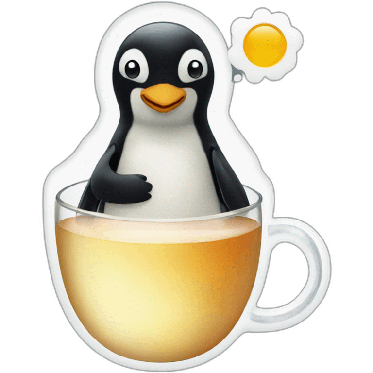 tea with penguin emoji