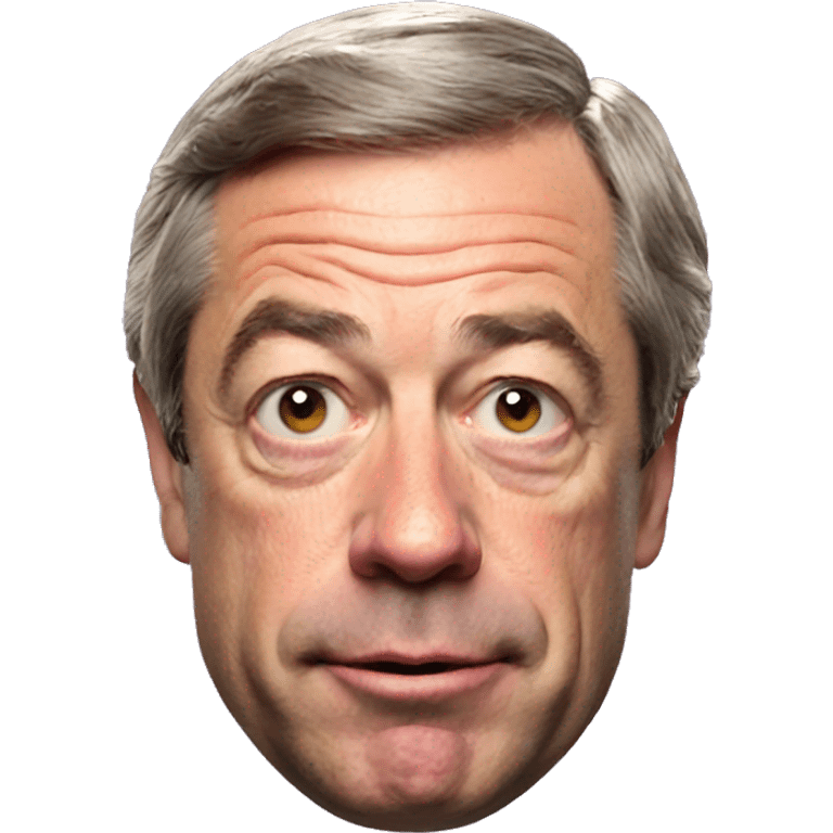 Nigel Farage side profile Pog expression emoji