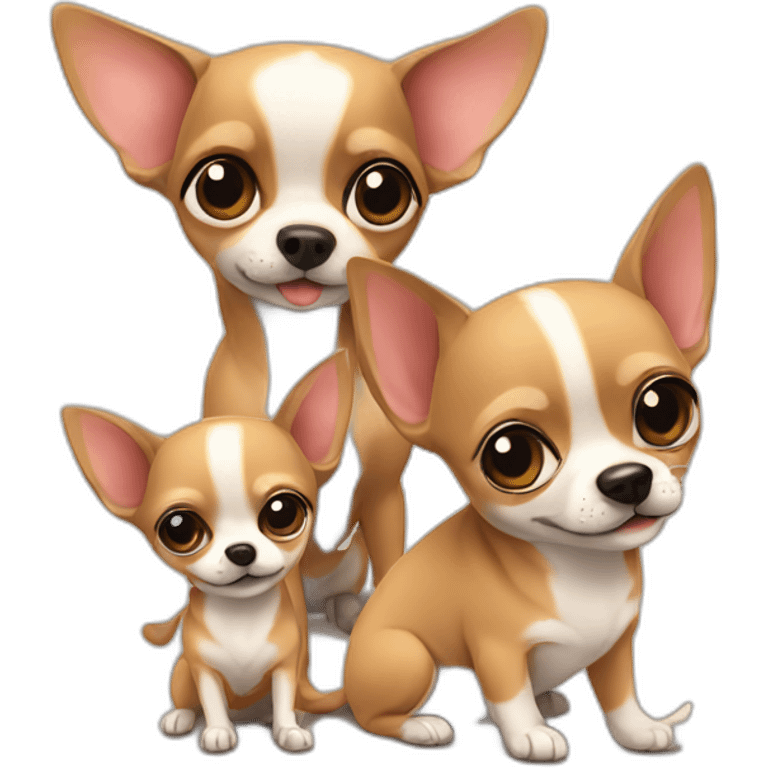 Chihuahuas family emoji