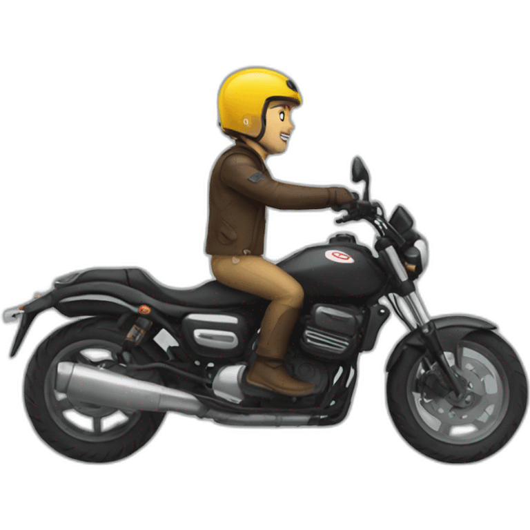 Chat sur moto emoji