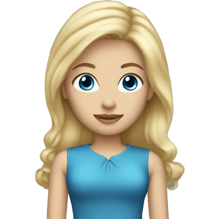 blonde hair blue eyed woman emoji