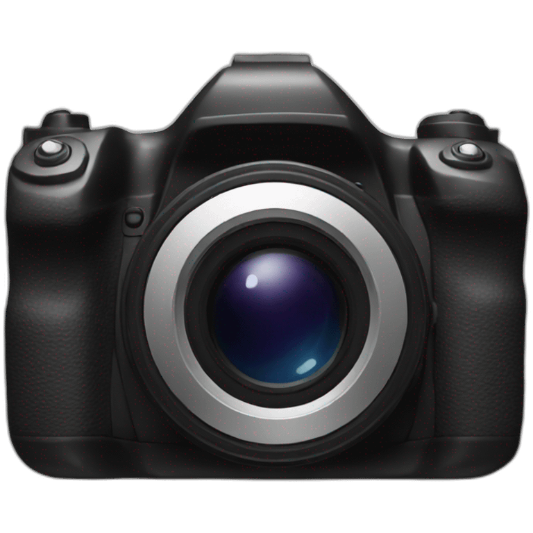 simple camera, black emoji