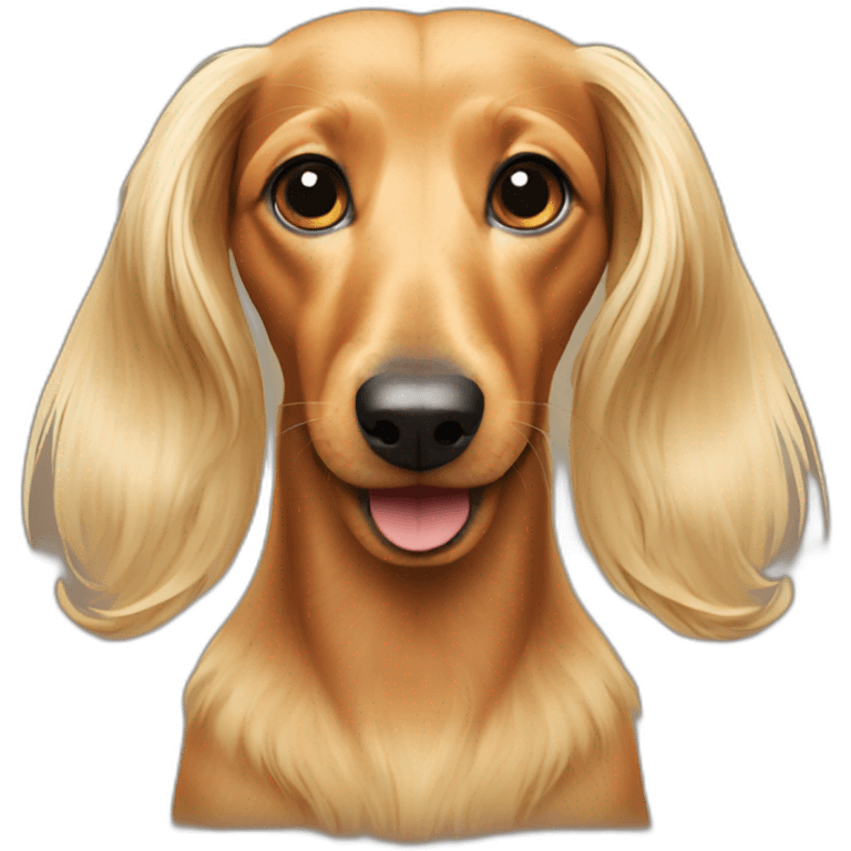 blonde longhaired dachshund emoji